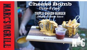 THE CHEESE BOMB BURGER! Can you handle it?